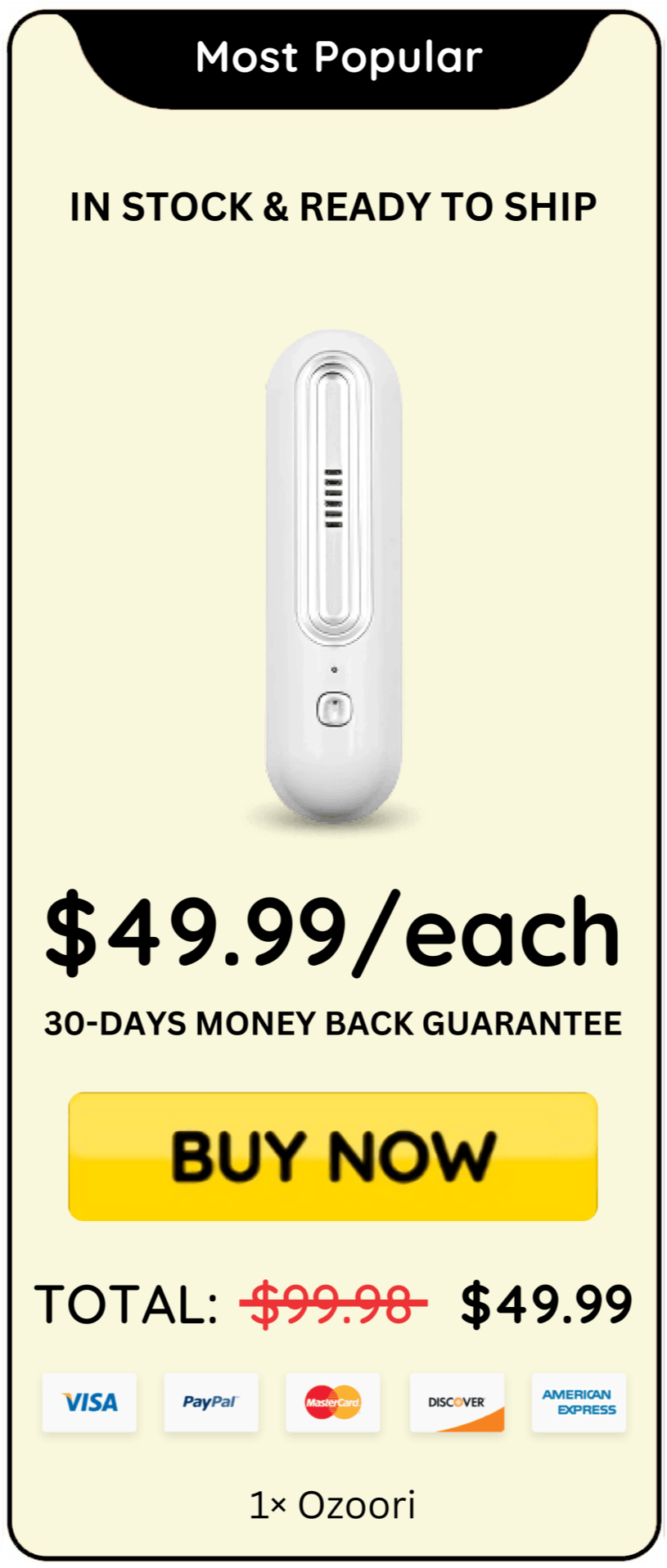 Ozoori offer price 