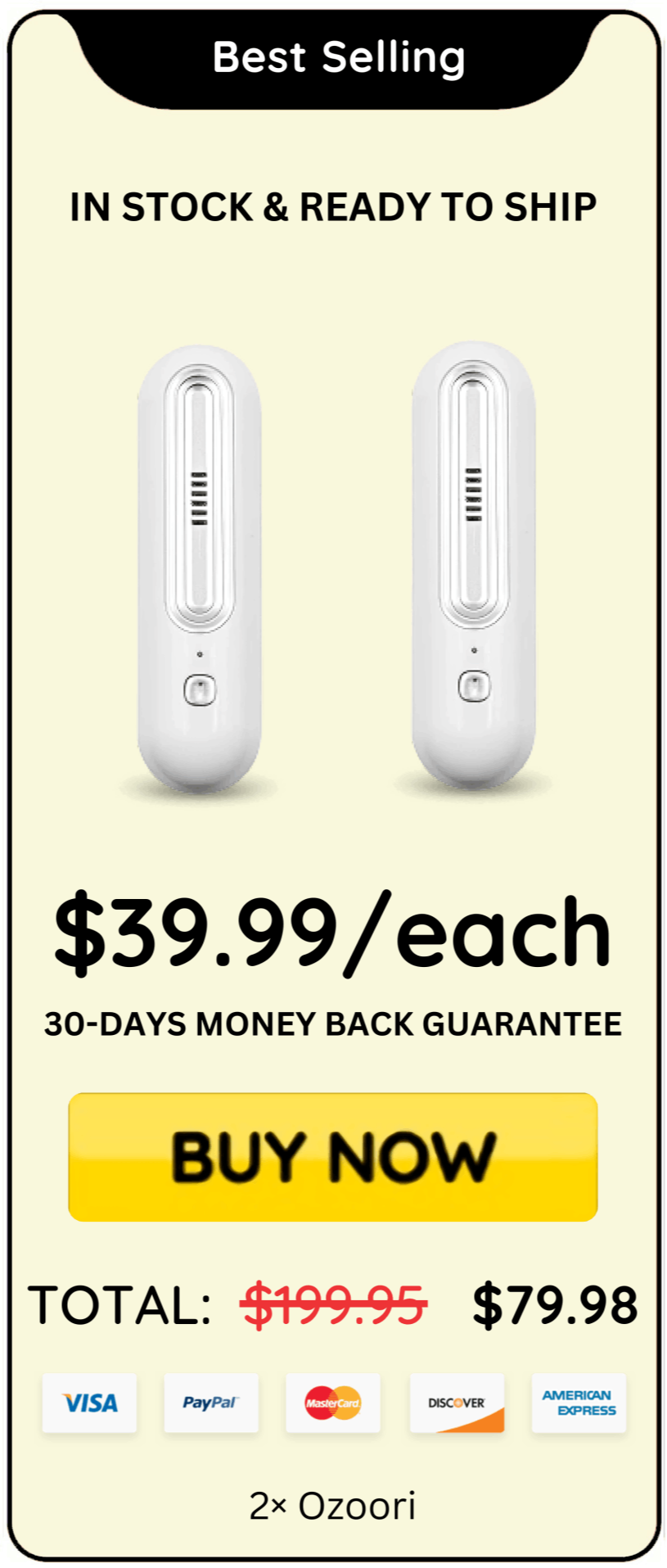 Ozoori offer price 